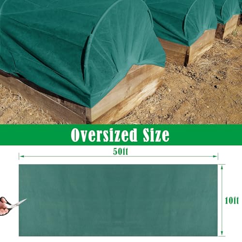 10X50 Ft Plant Covers Freeze Protection, 1.08oz/Yd² Frost Cloths Blanket - size: 1.08oz-10x50FT