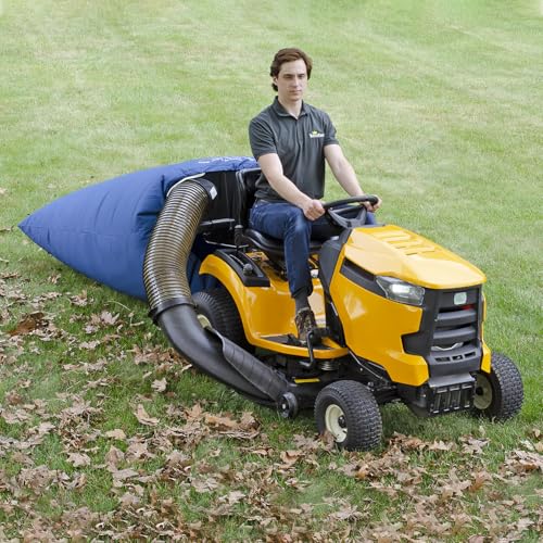TerraKing Original Lawn Tractor Leaf Bag 54 cu ft Leaf Collection System, Compatible with Most Two-Bag Material Collection System; Blue