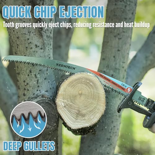 KEENTECH 15" Arc-Shaped Reciprocating Saw Blades, Fast Wood & Tree Pruning - size: 15"