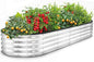 Utopia Home Galvanized Raised Garden Bed 6x2x1 Ft, Pack of 1 Silver - color: Silver, size: 6 Ft