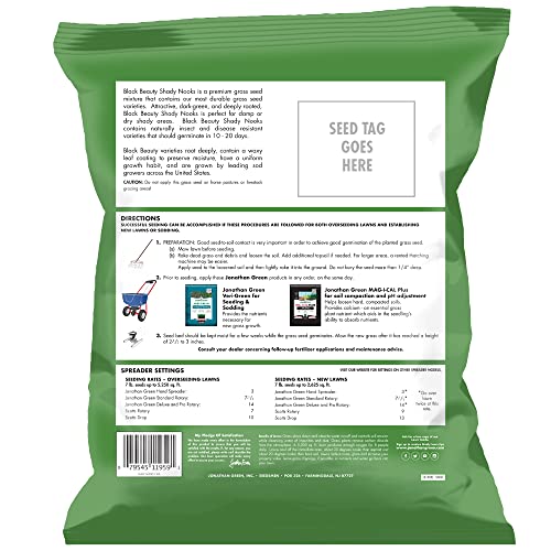 Jonathan Green Black Beauty Shady Nooks Grass Seed - 7 lb - size: 7 lb