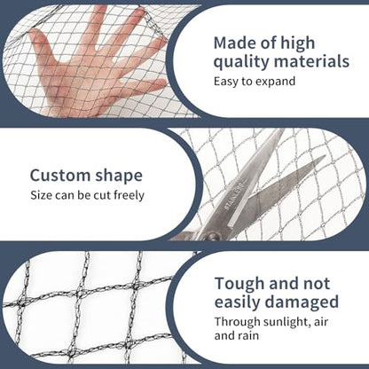 Garden Netting, 15ft x 30ft Black Bird Netting Heavy Duty,Rabbit,Large Bees,Squirrels, Deer,Chicken, Anti Birds, Cardinals，Animal Fencing for Fruit Tree & Vegetable Garden - size: 15ft x 30ft