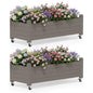Fancyango Raised Garden Bed with Wheels 13.3" Hx2 -Gray - color: Gray, size: 13.3"Hx2