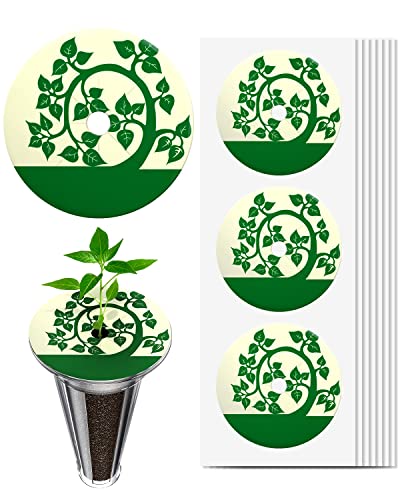 iDOO 102Pcs Seed Pot Labels Sticker, PVC Round Peel and Stick Hydroponic Garden Label, Plant Grow Basket Label