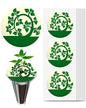 iDOO 102Pcs Seed Pot Labels Sticker, PVC Round Peel and Stick Hydroponic Garden Label, Plant Grow Basket Label