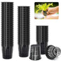 ZeeDix 2 Inch Net Pots for Hydroponics 50 Pack Net Cups Hydroponic Baskets - color: Black - 50 Pcs