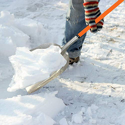 Ashman Aluminium 48 inch Snow Shovel with Large Head and Durable Handle. (Scoop Shovel, 1 Pack). - size: 1 Pack, style: Scoop Shovel