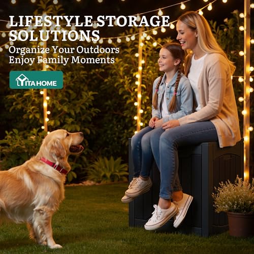 YITAHOME 31 Gallon Deck Boxes Set of 2 - color: Black, size: 31 Gallon 2pcs