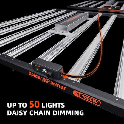 Spider Farmer SE1000W Commercial LED Grow Light 1000W, Osram Hyper‑Red - size: 5x5 Coverage-1000W