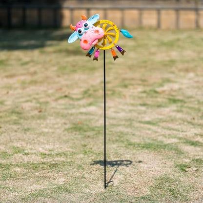Oak & Lore 2 Pack Metal Cow Wind Spinners Outdoor Yard Decoration