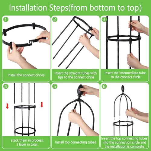 2 Pack 5Ft Tall Garden Obelisk Trellis for Climbing Plants Outdoor - size: 5 Ft（2Pcs）