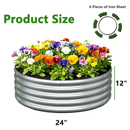 3PCS 3x3x1FT Galvanized Metal Raised Garden Bed,Outdoor Planter Box for Vegetables - size: 3x3x1(3PCS)