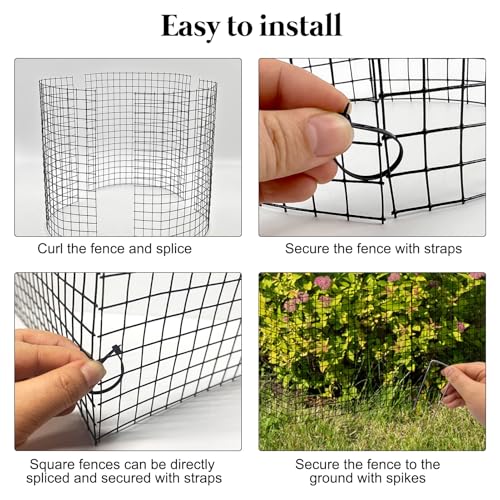 30 PCS Round Plant Protector from Animals, 12 Pack 12'' x 12'' Metal Plant Cages，30Pcs Metal Mesh to Keep Animals Out, Garden Protection Bunny Barricades, Wire Plant Protectors for Rabbit Chicken Duck
