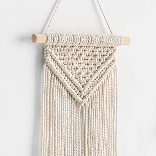 Mkono Small Macrame Wall Hanging, Boho Bedroom Decor, 3 Pack, 8" Wx14 L
