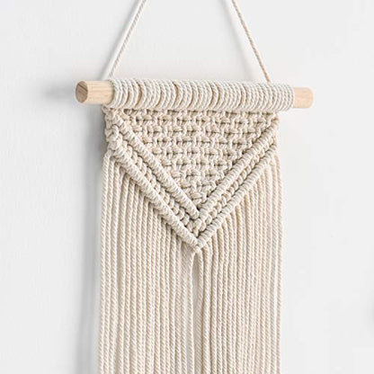 Mkono Small Macrame Wall Hanging, Boho Bedroom Decor, 3 Pack, 8" Wx14 L