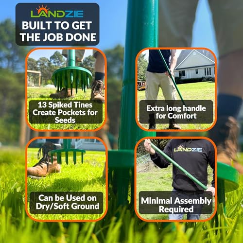 Landzie - Spot Seeder Lawn Tool, Slit Seeder & Aerator