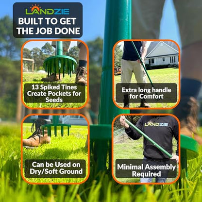 Landzie - Spot Seeder Lawn Tool, Slit Seeder & Aerator