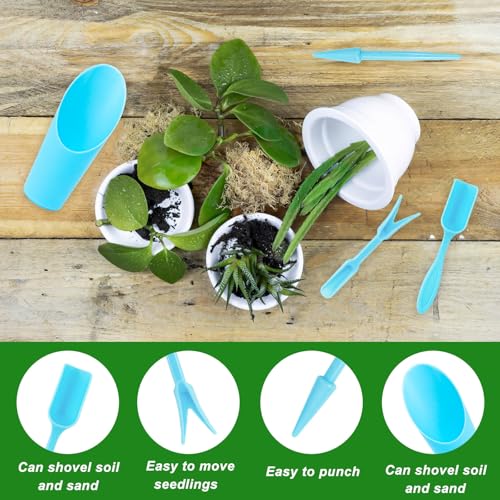 12PCS Plastic Soil Scoop for Indoor Plants, Succulent Garden Tool