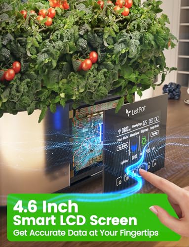 LETPOT LPH-Max 21-Pod Hydroponic Growing System Kits, Smart Indoor Garden with APP & WiFi Control, Auto Watering & Nutrient Supply, 36W Full Spectrum LED Grow Light, 7.5L Tank, Up to 30" Height - size: 21 Pods
