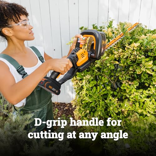 WORX Cordless Hedge Trimmer, 20V 22" Bush Trimmer, WG261 - style: 22" 20V Hedge Trimmer w/(1)2.0Ah Battery