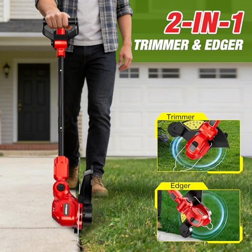 HEINPRO Cordless String Trimmer Compatible with Milwaukee M18 Battery - size: 12-INCH