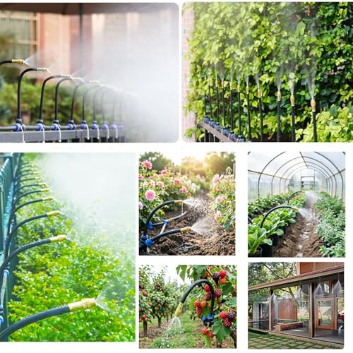 50ft Drip Irrigation System with 18pcs Misting Sprinkler Kit