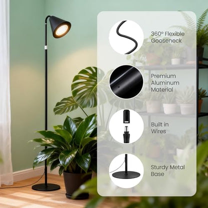 Grow Lights Indoor Plants, 20W Full Spectrum, 63in Adjustable Height Stand