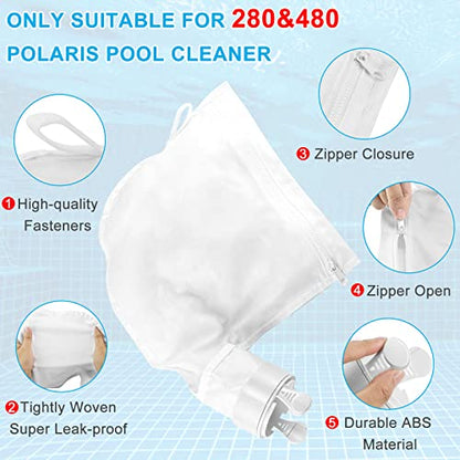 AMI PARTS 3 Pack Pool Cleaner Bags with Zipper