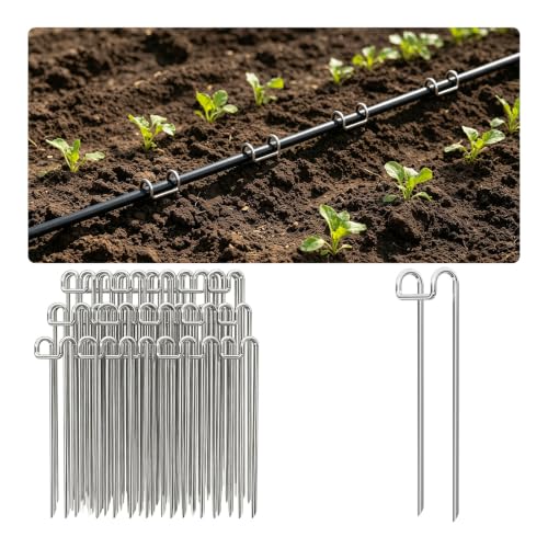 Thiswing Drip Irrigation Tubing Stakes, 30 Pack Hose Hold Downs for Garden - size: 30PCS