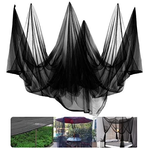 78x10Ft Mosquito Netting Garden Mesh Netting, Fly Bird Net Barrier Hunting Blind Plant Protecting Net, 3x24m,Black - color: Black, size: 10 x 78 ft