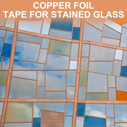 LOVIMAG Copper Tape (1/4inchX82.5FT) 2 Pack HVAC Foil Anti Tarnish Strips - size: 1/4inchx82.5ft-2pack