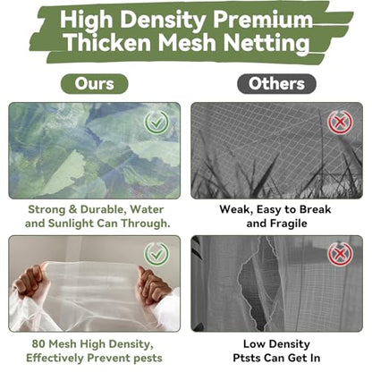 Garden Mesh Netting Kit Protect Fruit Vegetable from Birds Bugs - size: 8 * 26 FT (Kit)