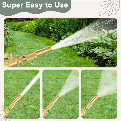 Twinkle Star Brass Twist Hose Nozzle, Hose Shut Off Valve, 4 Pack - color: Nozzle Twist 4 Pack