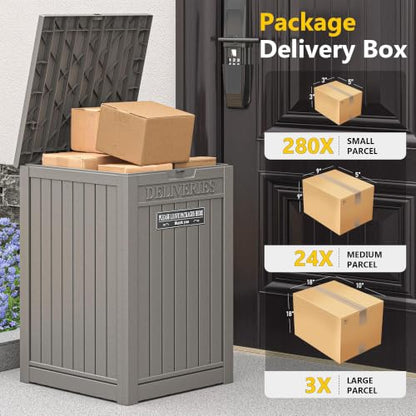 Package Delivery Box for Outside, Grey - color: Grey