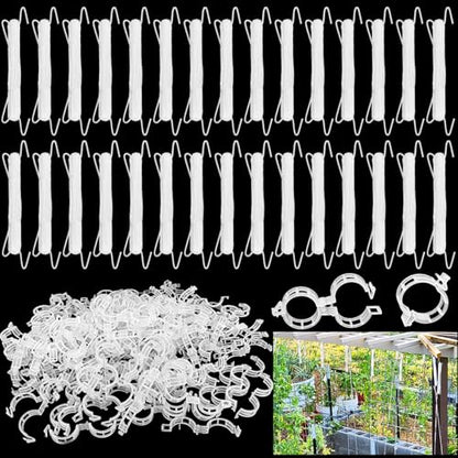 130Pcs Tomato Hooks with String,Plant Support Clips,Tomato Support Hook for Climbing Plants,Tomato Holder Hooks with 32.8ft Twine to Prevent Vegetable Fruit from Pinching or Falling Off