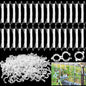 130Pcs Tomato Hooks with String,Plant Support Clips,Tomato Support Hook for Climbing Plants,Tomato Holder Hooks with 32.8ft Twine to Prevent Vegetable Fruit from Pinching or Falling Off
