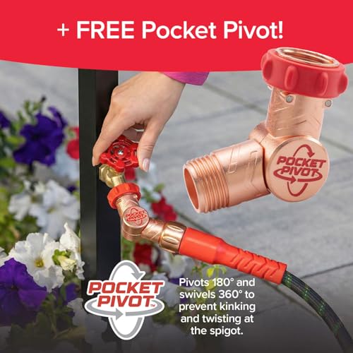 Pocket Hose Ballistic Double UV 50 FT Expandable Garden Hose, Pocket Pivot - size: 50 FT