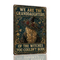Halloween Metal Art Sign Granddaughters of Witches Wall Decor - color: 03A