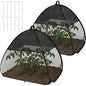 2Pcs Pop Up Garden Netting Bug and Shade Cover,Plant Sun Shade Netting Tent - color: Black-22x22x22 Inch