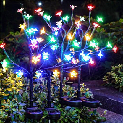 8 Pack Solar Lights Outdoor Waterproof, Garden Lights Solar Flowers - color: Multicolor Cherry 8pack
