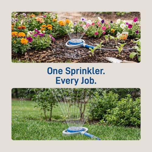 Orbit Metal 8-Pattern Turret Sprinkler, Weighted Base - 28252