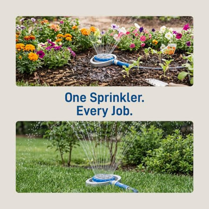 Orbit Metal 8-Pattern Turret Sprinkler, Weighted Base - 28252