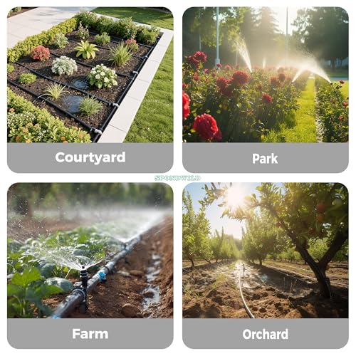 400Ft 1/4 Inch Soft PVC Drip Irrigation Tubing, for Low Pressure System - size: 400FT
