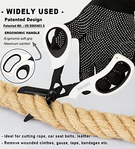 MEUUT All Purpose Scissors 8 Inch 3 Pack utility scissor for Heavy Duty Use - color: Black+navy+white