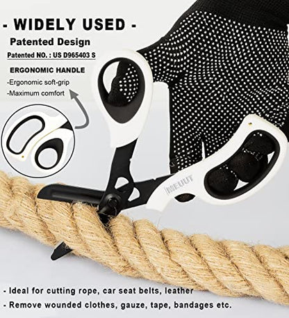 MEUUT All Purpose Scissors 8 Inch 3 Pack utility scissor for Heavy Duty Use - color: Black+navy+white
