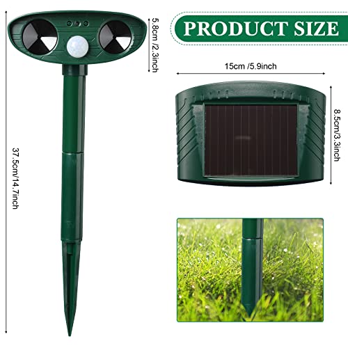4 Pack Cat Repellent Outdoor Ultrasonic Animal Repeller, Green