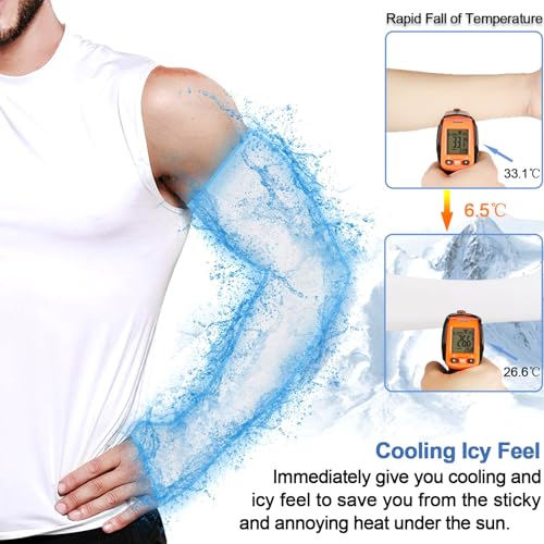 beister Arm Sleeves for Men & Women, UPF 50+ UV Sun Protection, Cooling - color: 6 Pairs Black+white+grey+beige+blue+pink(without Fashion)
