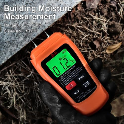 RDINSCOS Wood Moisture Meter Tester for Firewood & Lumber - color: Oranges