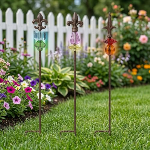Topadorn Garden Stake Outdoor Metal Garden Stake Plant Pick