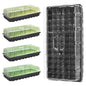 MIXC 5 Pack 1020 Seed Starter Trays with 3.6" Humidity Dome Plant Growing Tray Germination Seed Starting kit, Mini Greenhouse with Handle for Cloning Plant